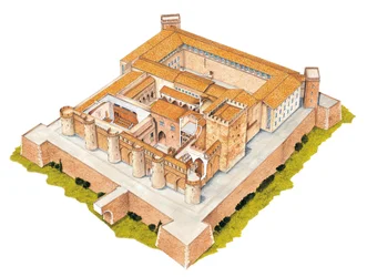 Aljaferia. Zaragoza, Spanien. Islamischer Palast